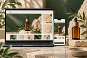 Illustrative storefront and product photography concept, not a client project