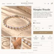 Illustrative jewelry storefront product page