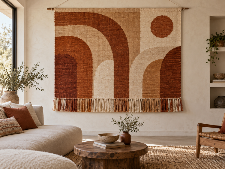 Illustrative sienna tapestry design concept