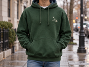 Same illustrative hoodie in lifestyle setting