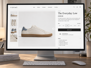 Illustrative desktop sneaker product page design