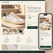 Separate illustrative sneaker storefront example
